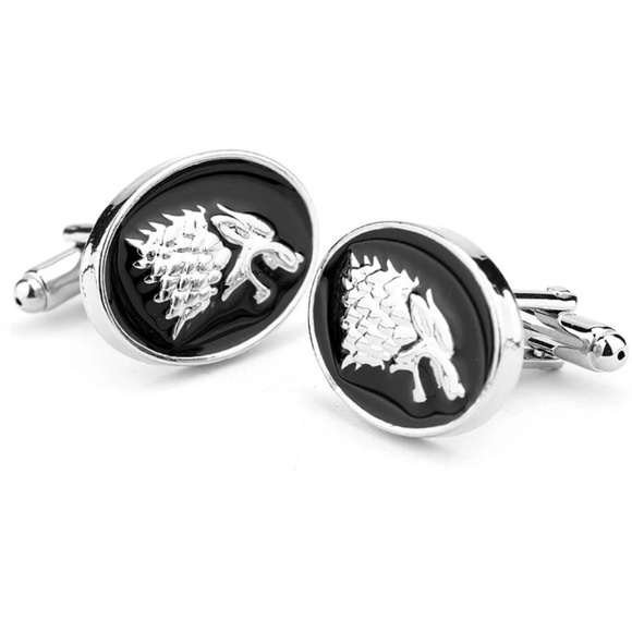 Game of Thrones Stark Cuff Links Winter is Coming - Picture 2 of 5